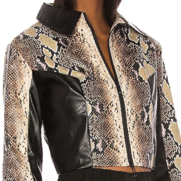 I.AM.GIA Alabama Snake Skin Crop Jacket Size L - Picture 8 of 13
